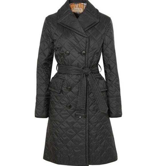 BURBERRY The Horberie Quilted Shell Trench Coat In Black XS NEW - Picture 3 of 10
